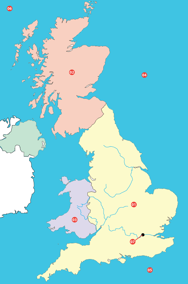 Carte du Royaume-Uni