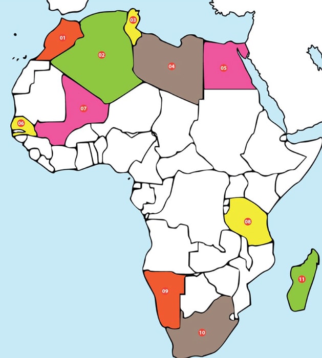 Carte de l'Afrique